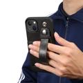 Suteni H12 iPhone 14 Plus Cover med Kortholder og Håndrem - Sort