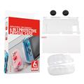 SW369 6-i-1 Clear Case Kit til Nintendo Switch, Anti-Scratch Shell Cover med skærmbeskytter og grebshætter