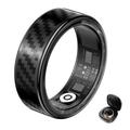 SY02 Smartring med kulfibermønster - Størrelse: 19mm - Sort