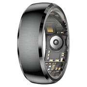 SY15 Smart Ring sundhedsmonitor med vibrationsalarmer - størrelse 10 - sort