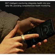 SY15 Smart Ring sundhedsmonitor med vibrationsalarmer - Størrelse 13 - Fodbold