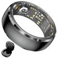 SY15 Smart Ring sundhedsmonitor med vibrationsalarmer - størrelse 8 - sort