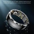 SY15 Smart Ring sundhedsmonitor med vibrationsalarmer - størrelse 8 - sort