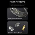 SY15 Smart Ring sundhedsmonitor med vibrationsalarmer - størrelse 8 - sort