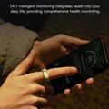 SY15 Smart Ring sundhedsmonitor med vibrationsalarmer - størrelse 8 - sort