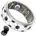 SY15 Smart Ring sundhedsmonitor med vibrationsalarmer - Størrelse 8 - Fodbold