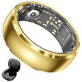 SY15 Smart Ring sundhedsmonitor med vibrationsalarmer - størrelse 8 - guld