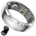 SY15 Smart Ring sundhedsmonitor med vibrationsalarmer - størrelse 8 - sølv