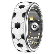 SY15 Smart Ring sundhedsmonitor med vibrationsalarmer - Størrelse 9 - Fodbold