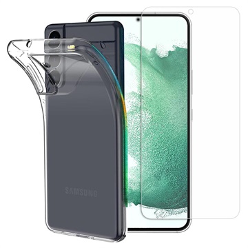 Saii 2-i-1 Samsung Galaxy S22 5G TPU Cover & Skærmbeskyttelse Hærdet Glas