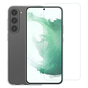 Saii 2-i-1 Samsung Galaxy S23+ 5G TPU Cover & Hærdet Glas Skærmbeskytter