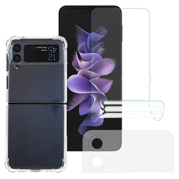 Saii 3-i-1 Samsung Galaxy Z Flip4 Beskyttelsesfilm Sæt - Klar