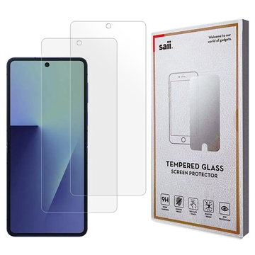 Samsung Galaxy Z Flip7 Saii 3D Premium Skærmbeskyttelse Hærdet Glas - 9H - 2 Stk.