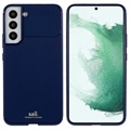 Saii Karbonfiber Samsung Galaxy S22+ 5G TPU Cover - Blå