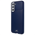 Saii Karbonfiber Samsung Galaxy S22+ 5G TPU Cover - Blå