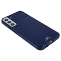 Saii Karbonfiber Samsung Galaxy S22+ 5G TPU Cover - Blå