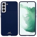 Saii Karbonfiber Samsung Galaxy S22 5G TPU Cover - Blå