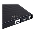Saii Karbonfiber Samsung Galaxy S22 Ultra 5G TPU Cover - Sort