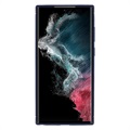 Saii Karbonfiber Samsung Galaxy S22 Ultra 5G TPU Cover - Blå