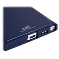 Saii Karbonfiber Samsung Galaxy S22 Ultra 5G TPU Cover - Blå