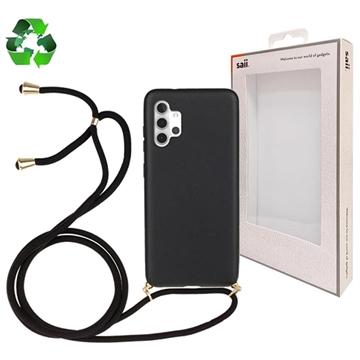Saii Eco Line Samsung Galaxy A32 5G/M32 5G Cover med Strap - Sort