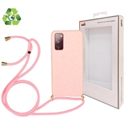 Saii Eco Line Samsung Galaxy S20 FE Cover med Strap - Pink