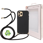 Saii Eco Line iPhone 11 Pro Biologisk Nedbrydeligt Cover med Strap - Sort