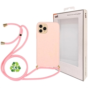 Saii Eco Line iPhone 11 Pro Biologisk Nedbrydeligt Cover med Strap - Pink