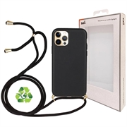 Saii Eco Line iPhone 12 Pro Max Cover med Strap - Sort
