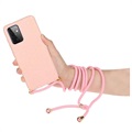 Saii Eco Line Samsung Galaxy A72 5G Cover med Strap - Pink