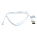 Saii Lightning / USB kabel - iPhone, iPad, iPod - 1m - Hvid