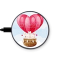 Saii Premium Universal Hurtig Trådløs Oplader - 15W - Kærlighedsballon