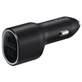 Samsung Type-C Hurtig Dobbelt USB Biloplader EP-LN920CBE - Sort