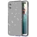 Samsung Galaxy A05 Stylish Glitter Series TPU Cover - Gennemsigtig Sort
