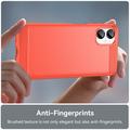 Samsung Galaxy A06 5G Børstet TPU Cover - Karbonfiber - rød