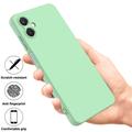 Samsung Galaxy A06 5G Flydende silikone cover med håndrem - grøn