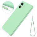 Samsung Galaxy A06 5G Flydende silikone cover med håndrem - grøn