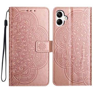 Samsung Galaxy A06 Mandala Series Etui med Pung - Rødguld