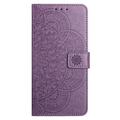 Samsung Galaxy A06 Mandala Series Etui med Pung - Lilla