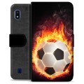 Samsung Galaxy A10 Premium Flip Cover med Pung - Fodbold Flamme