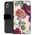 Samsung Galaxy A10 Premium Flip Cover med Pung - Romantiske Blomster