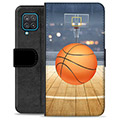 Samsung Galaxy A12 Premium Flip Cover med Pung - Basketball