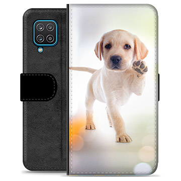 Samsung Galaxy A12 Premium Flip Cover med Pung - Hund