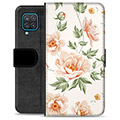 Samsung Galaxy A12 Premium Flip Cover med Pung - Floral