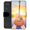 Samsung Galaxy A12 Premium Flip Cover med Pung - Guitar