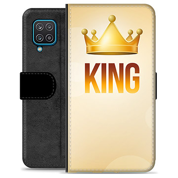 Samsung Galaxy A12 Premium Flip Cover med Pung - Konge