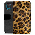 Samsung Galaxy A12 Premium Flip Cover med Pung - Leopard