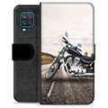 Samsung Galaxy A12 Premium Flip Cover med Pung - Motorcykel