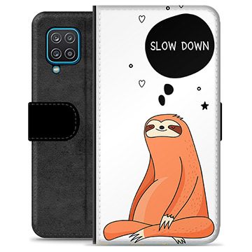 Samsung Galaxy A12 Premium Flip Cover med Pung - Slow Down