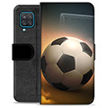 Samsung Galaxy A12 Premium Flip Cover med Pung - Fodbold
